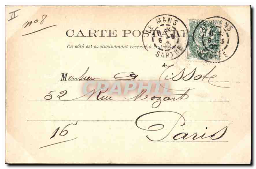 CPA Le Mans Eglise ND de la Couture  — Rückseite
