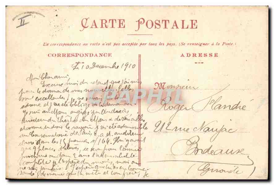 CPA Le Mans Le Pont Gambetta sur la Sarthe  — Rückseite