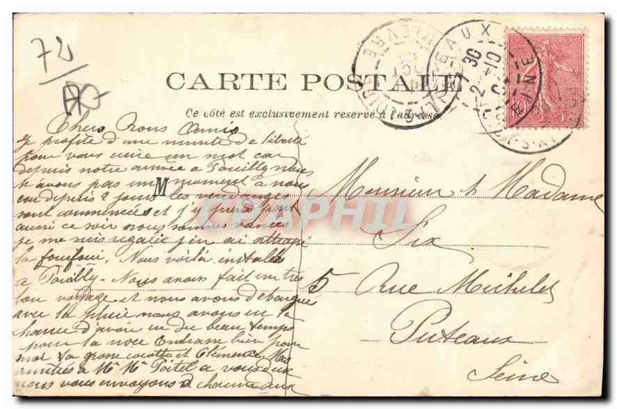 CPA St Leonard des Bois Butte de Narbonne Berger Moutons — Rückseite