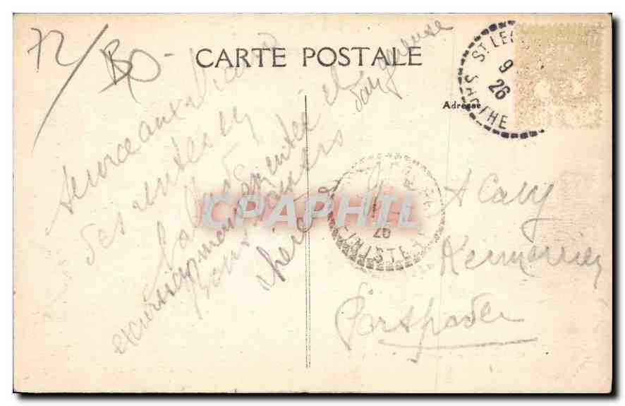 CPA Les Alpes Mancelles Sarthe St Leonard des Bois Perspective d'un Chapelet  — Rückseite