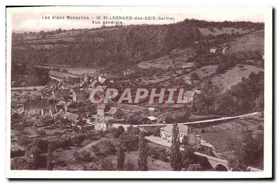 CPA Les Alpes Mancelles St Leonard des Bois Sarthe Vue generale 