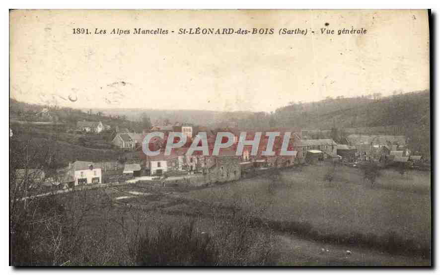 CPA Les Alpes Mancelles St Leonard des Bois Sarthe Vue generale 