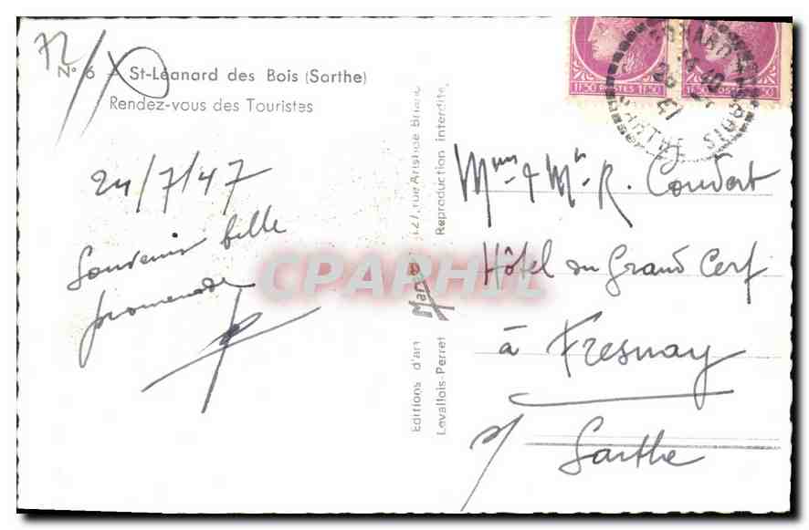 Saint-Leoanard des Bois (Sarthe) — Appuntamento per i Turisti — Edizioni Lavallois-Perret — Verso