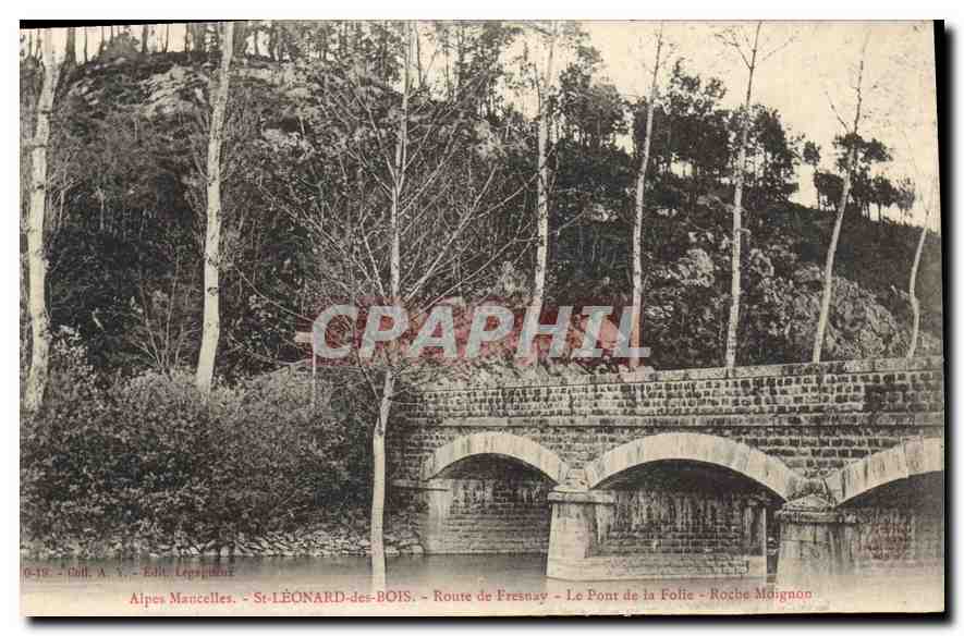 CPA Alpes Mancelles St Leonard des Bois Route de Fresnay 