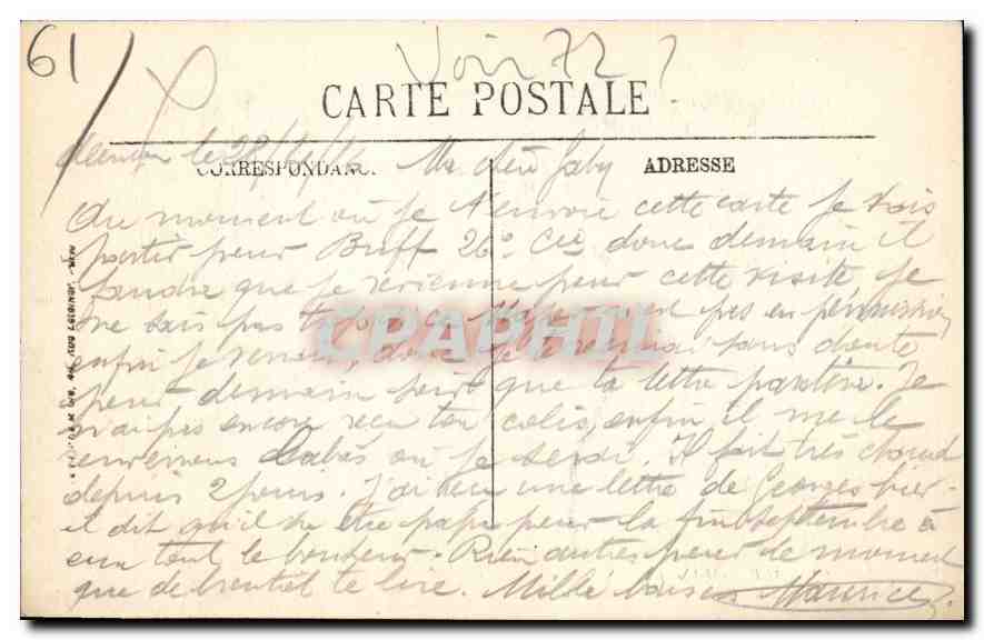 CPA Alpes Mancelles St Leonard des Bois  — Rückseite