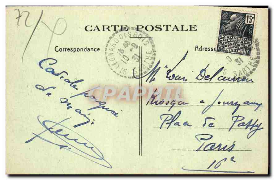 CPA Les Alpes Mancelles St Leonard des Bois Sarthe La Ferme de l'Inthe et la Vallee de la Sarthe  — Rückseite