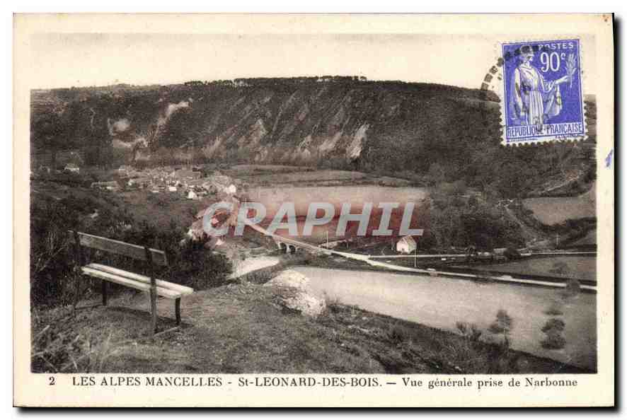CPA Les Alpes Mancelles St Leonard des Bois Vue generale prise de Narbonne 