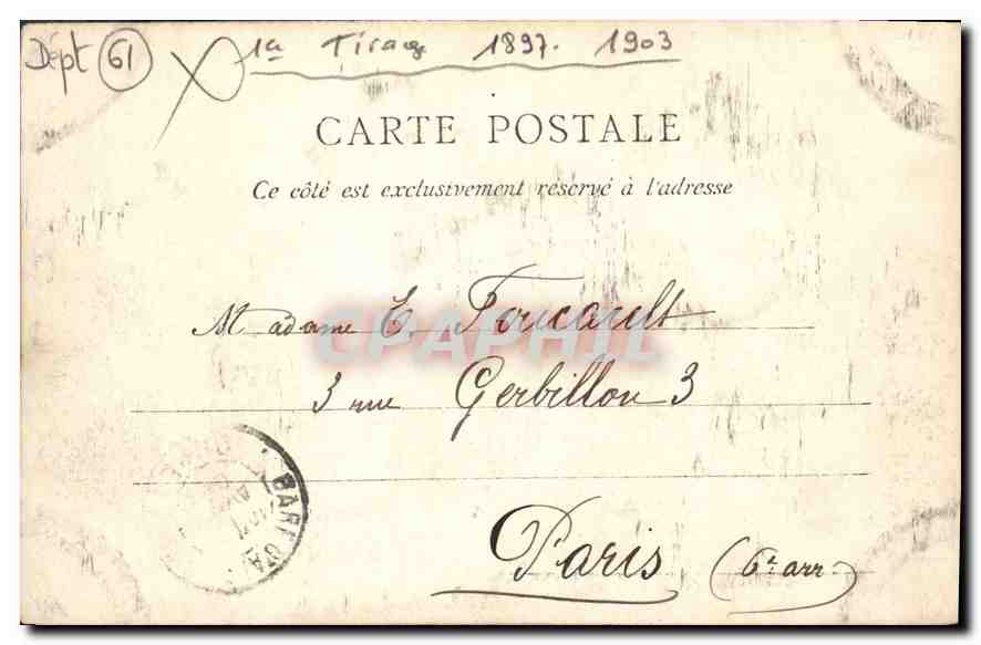 CPA Environs d'Alencon Saint Leonard des Bois Les Gorges  — Rückseite