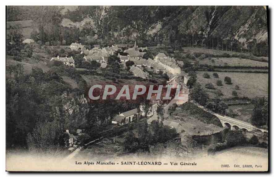 CPA Les Alpes Mancelles Saint Leonard Vue Generale 