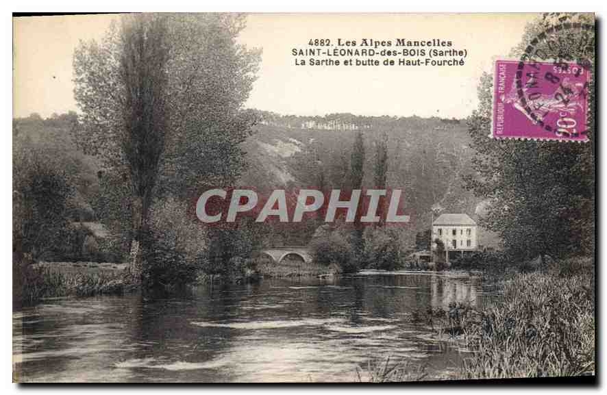 CPA Les Alpes Mancelles Saint Leonard des Bois Sarthe La Sarthe et butte de Haut Fourche 