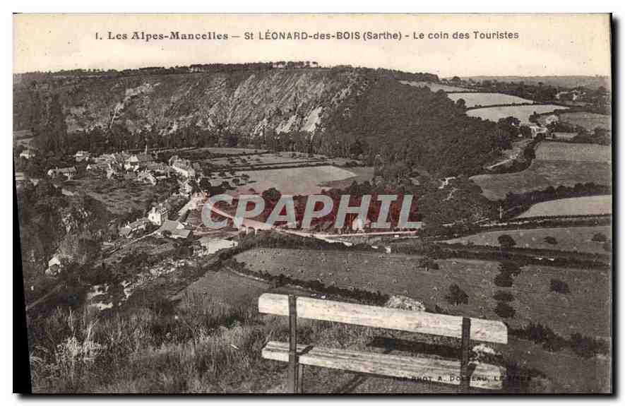 CPA Les Alpes Mancelles St Leonard des Bois Le coin des Touristes 