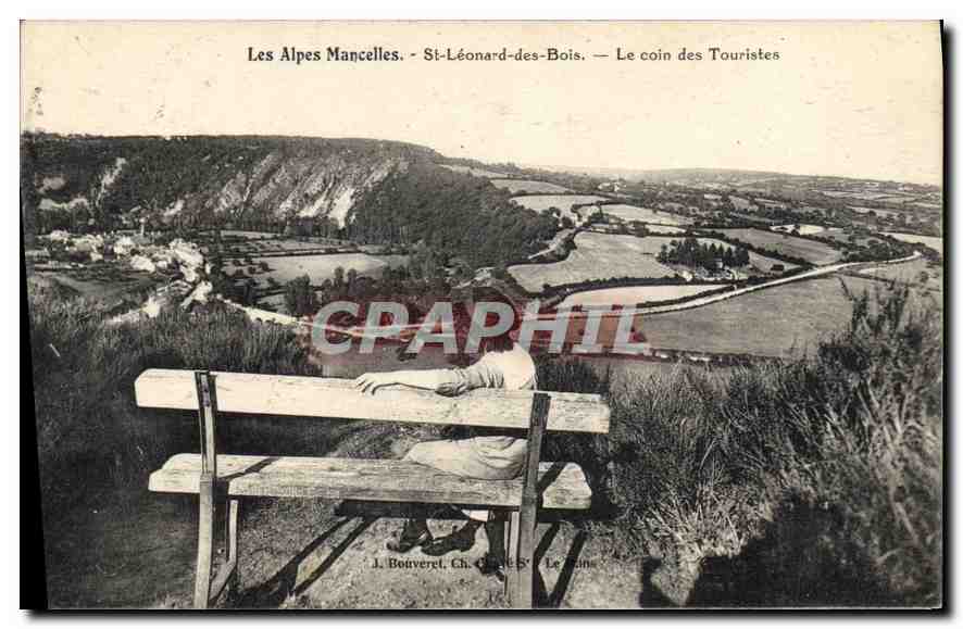 Les Alpes Mancelles - St-Léonard-des-Bois - Le coin des Touristes — J. Bouveret, Ch. Châtel St. Le coin