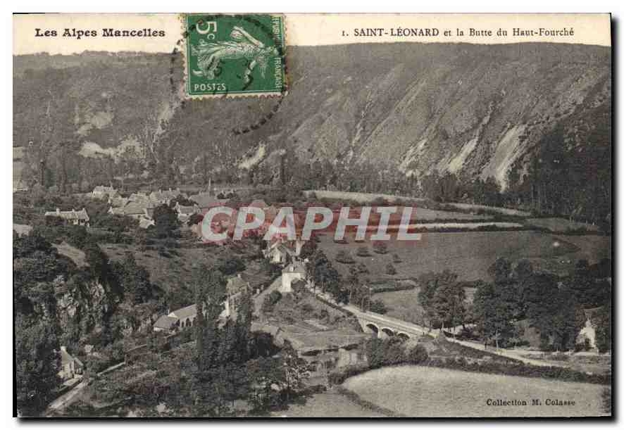 CPA Les Alpes Mancelles Saint Leonard et la Butte du Haut Fourche 