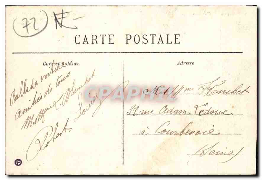 CPA Les Alpes Mancelles Saint Leonard et la Butte du Haut Fourche  — Rückseite
