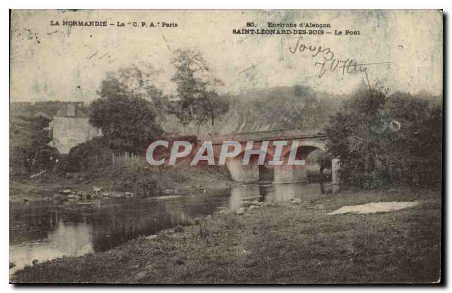 CPA Environs d'Alecon Saint Leonard des Bois Le Pont 