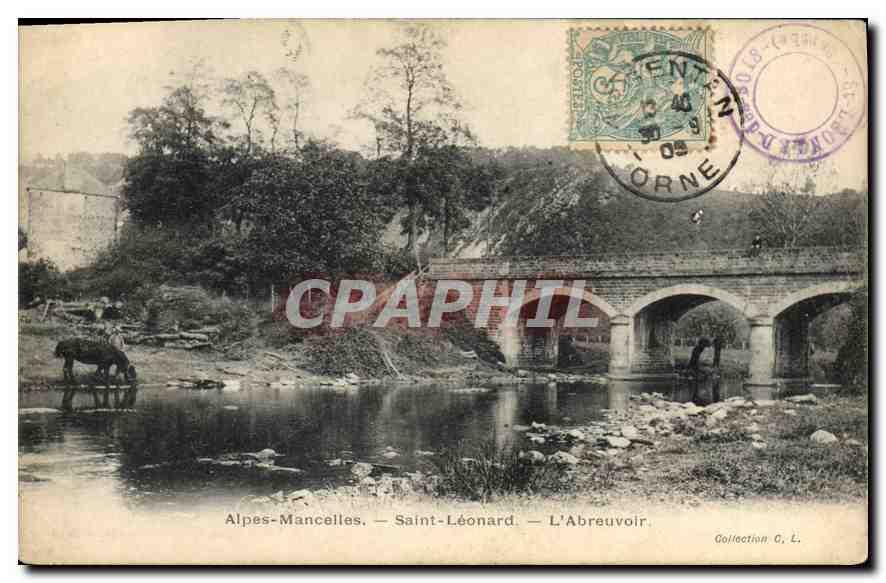 Alpes-Mancelles — Saint-Léonard — L'Abreuvoir — Phototypie A. Broger, Paris