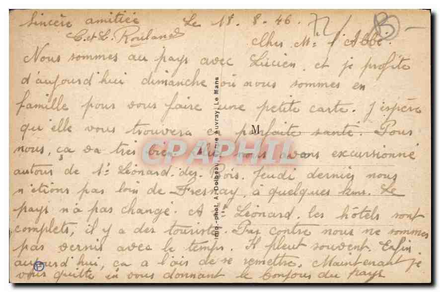 CPA Les Alpes Mancelles Saint Leonard des Bois Sarthe Vue generale  — Rückseite