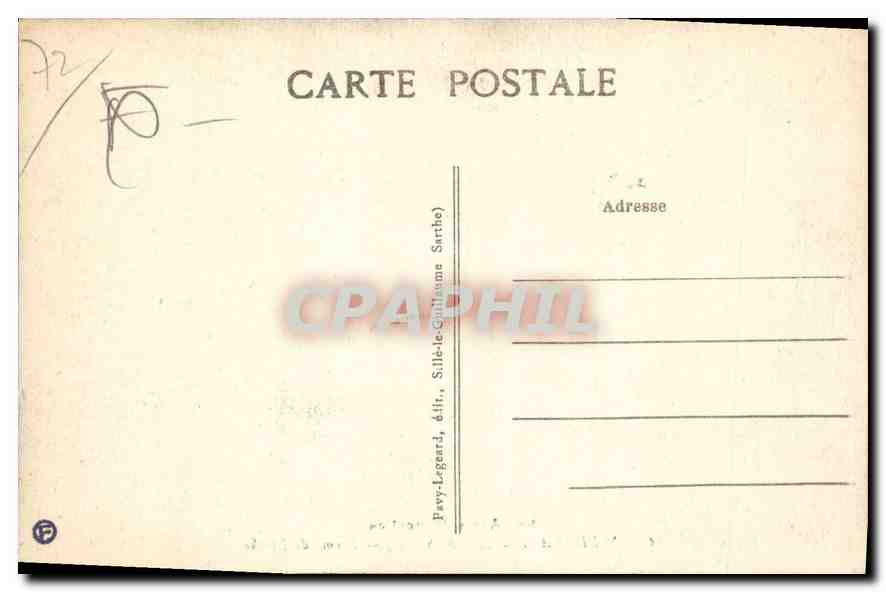 CPA Les Alpes Mancelles St Leonard des Bois Sarthe Ferme de Linthe  — Rückseite