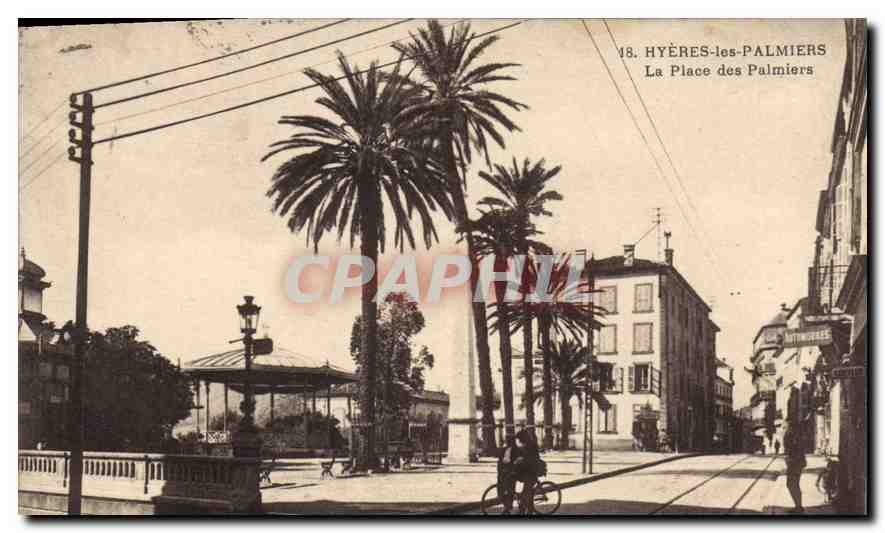 CPA Hyeres les Palmiers La Place des Palmiers 