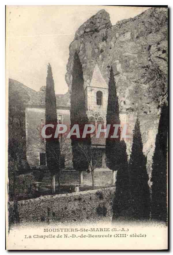 Moustiers-Ste-Marie — La Chapelle de N.-D.-de-Beauvoir (XIIIe siècle) — éditeur non visible