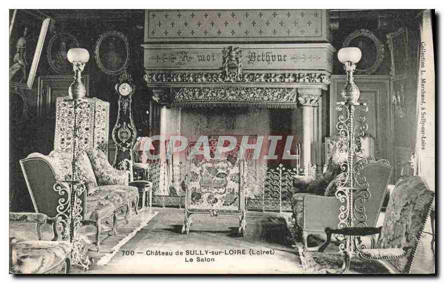 CPA Chateau de Sully sur Loire Loiret Le Salon 