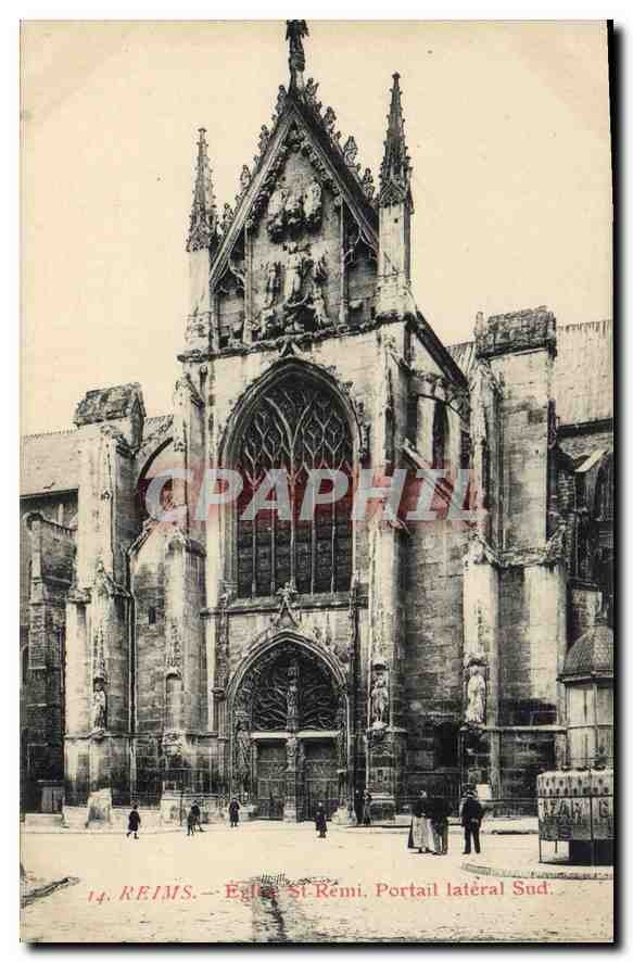 CPA Reims Eglise St Remi lateral Sud 