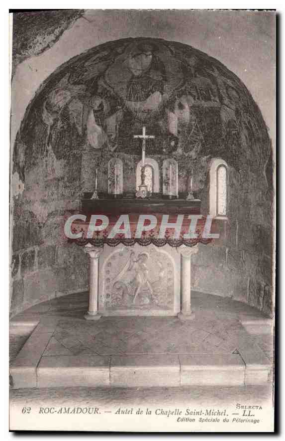 CPA Roc Amadour Autel de la Chapelle Saint Michel 