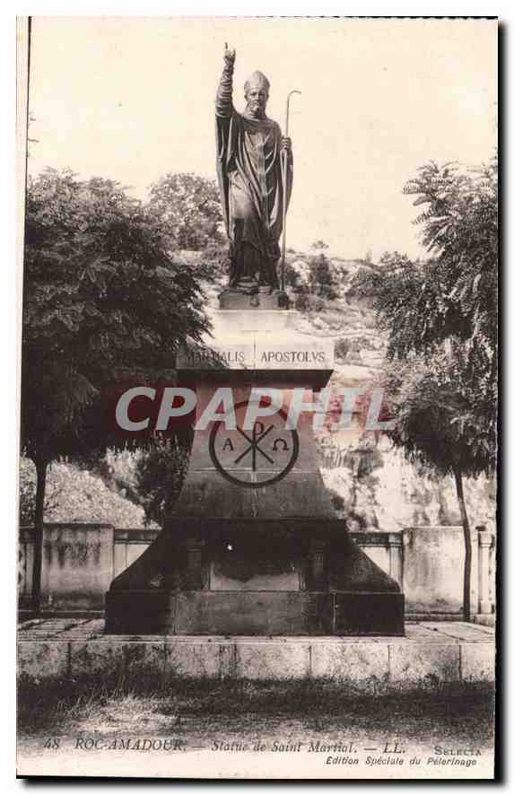 CPA Roc Amadour Statue de Saint Martial 