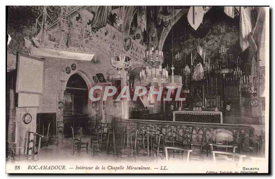 CPA Roc Amadour Interieur de la Chapelle Miraculeuse 