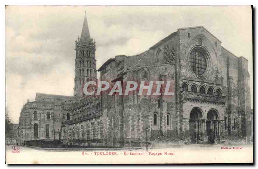Toulouse - St-Sermin - Façade Nord — cliché A. Frantéau, n°94