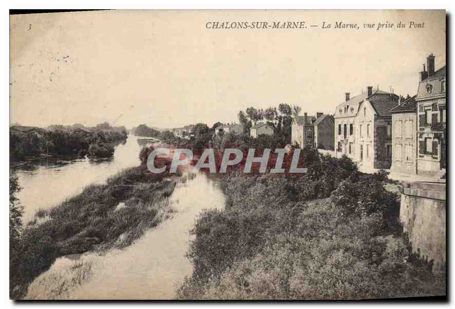 Chalons-sur-Marne — La Marne, vue prise du Pont