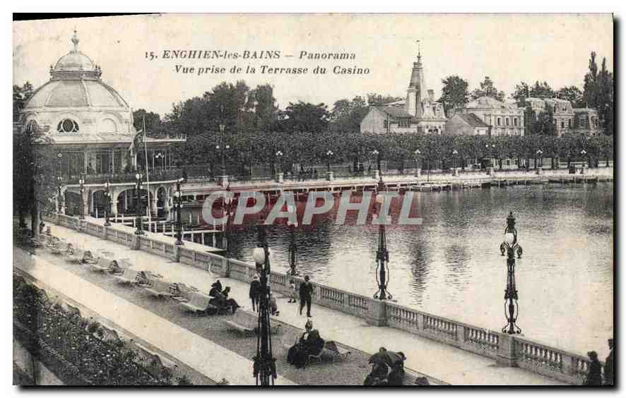 Enghien-les-Bains — Panorama Vue prise de la Terrasse du Casino — CPAPHIL