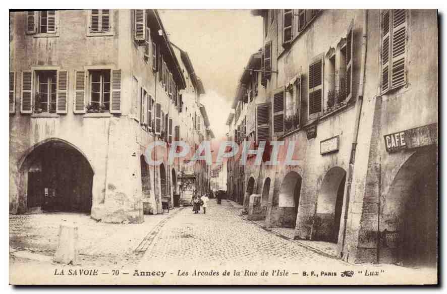 Annecy — Die Arcaden der Rue de l'Isle — B. F., Paris