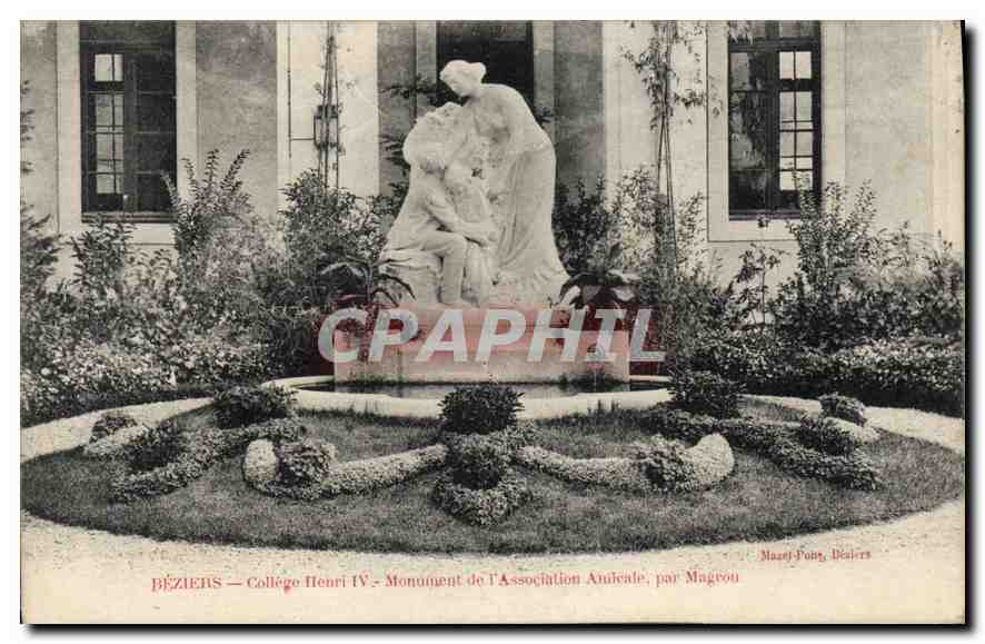 Péziers — Collège Henri IV — Monument de l'Association Animale, par Magevou