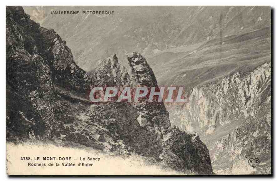 CPA Le Mont Dore Le Sancy Rochers de la Vallee d'Enfer 