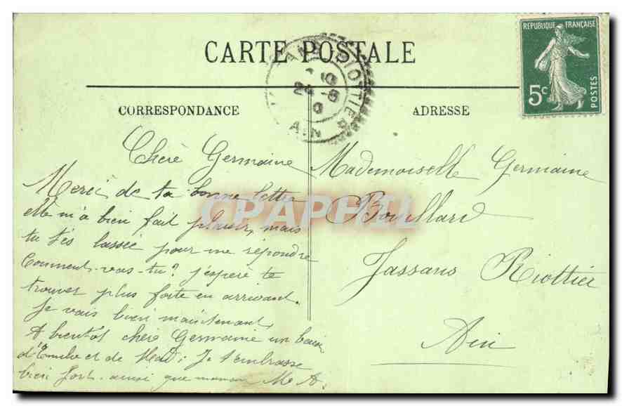 CPA Mont Dore La Route et le Puy de Sancy  — Rückseite