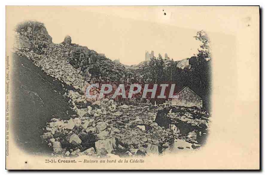 Croissant — Ruines au bord de la Cédelle — Qriemeh phot. Argentou