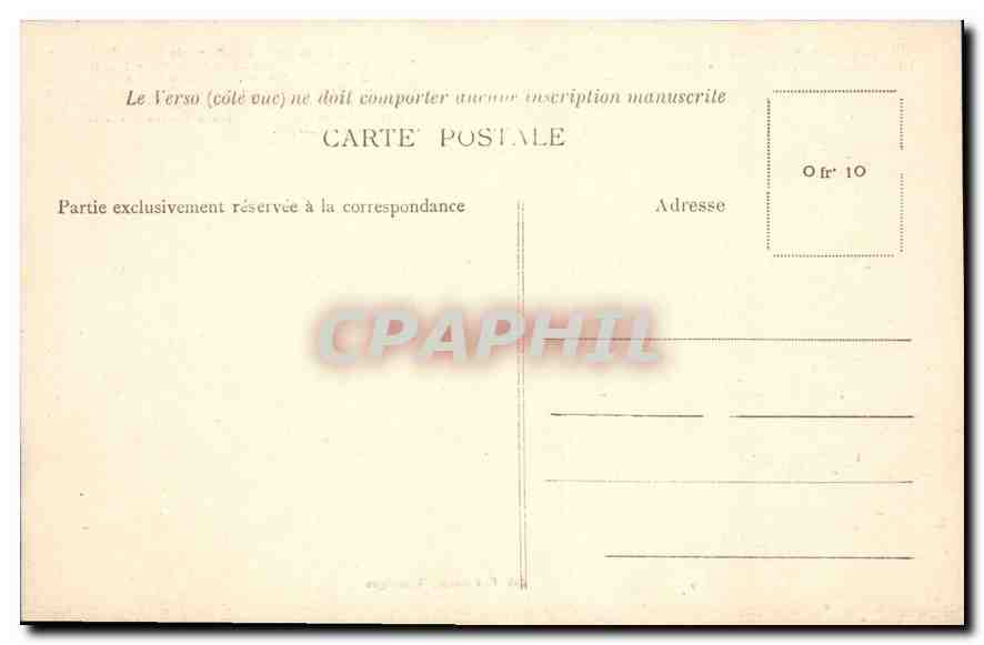 CPA Environs de Montlucon Les Ruines du Chateau de l'Ours  — Rückseite