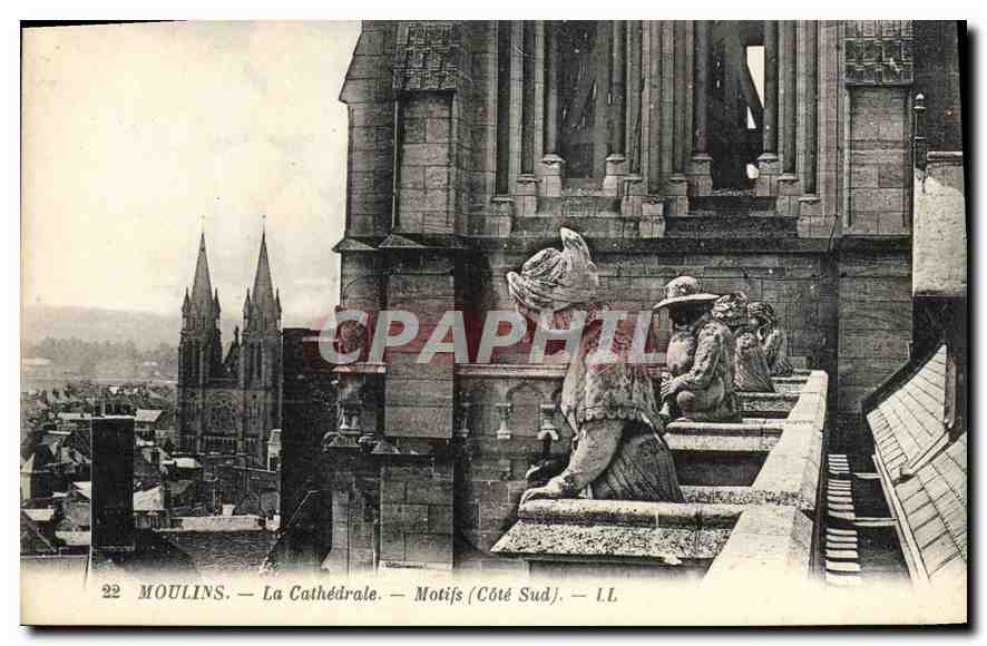 CPA Moulins La Cathedrale Motifs Cote Sud 