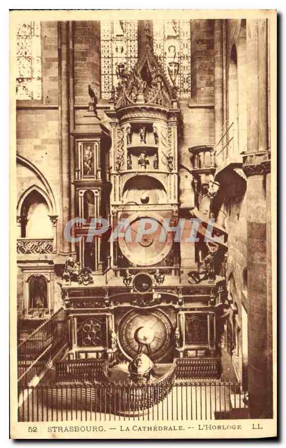 CPA Strasbourg La Cathedrale L'Horloge 