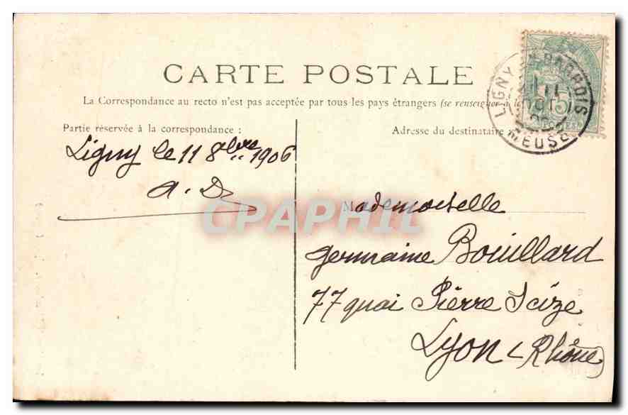 CPA Ligny en Barrois La Tour de Luxembourg  — Rückseite
