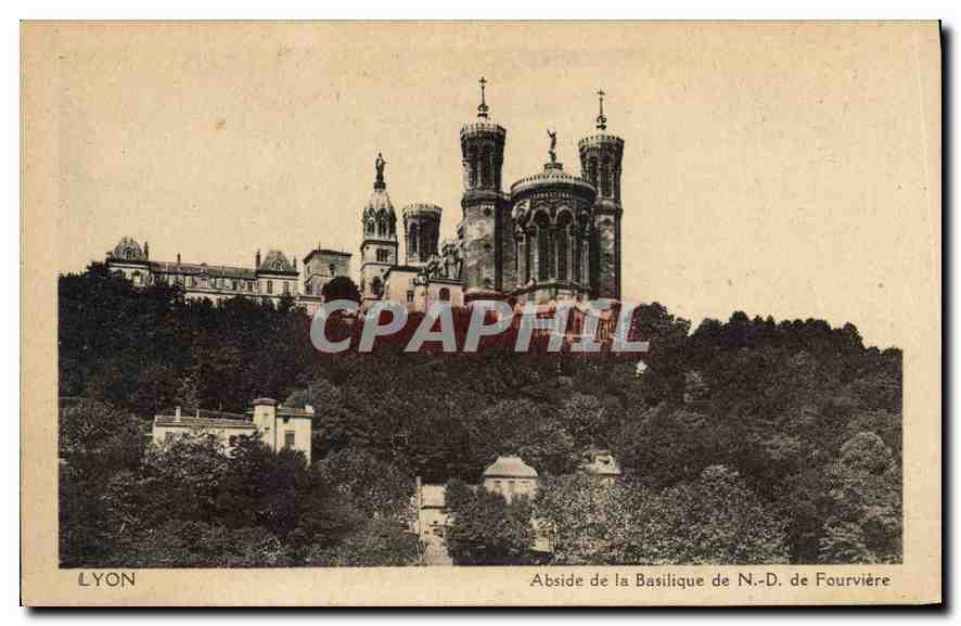 CPA Lyon Abside de la Basilique de ND de Fourviere 
