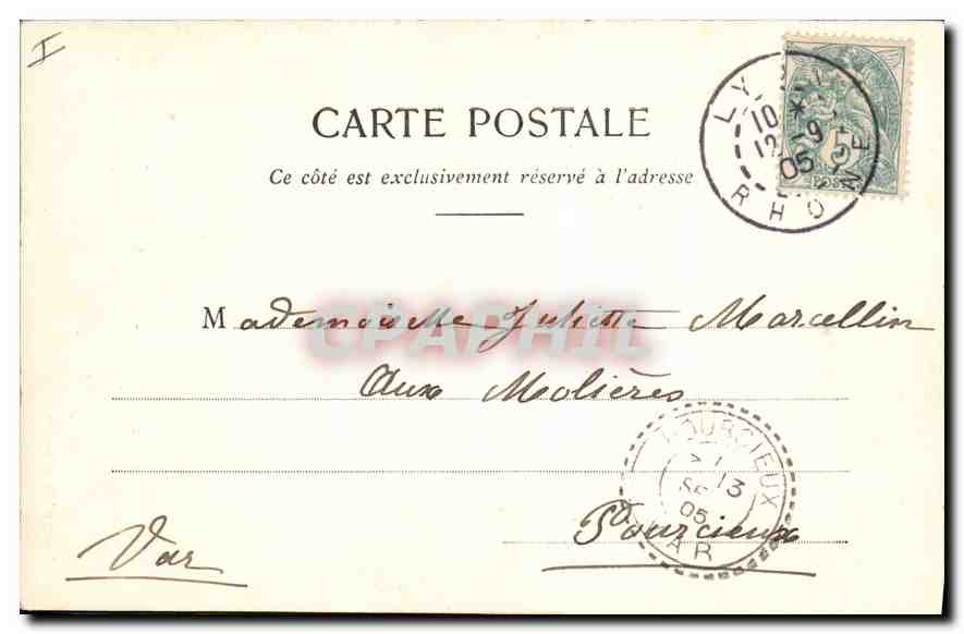 CPA Lyon Eglise Saint Nizier  — Verso
