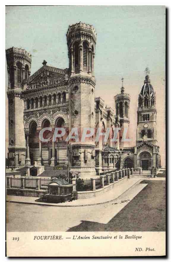 CPA Fourviere L'ancien Sanctuaire et la Basilique 
