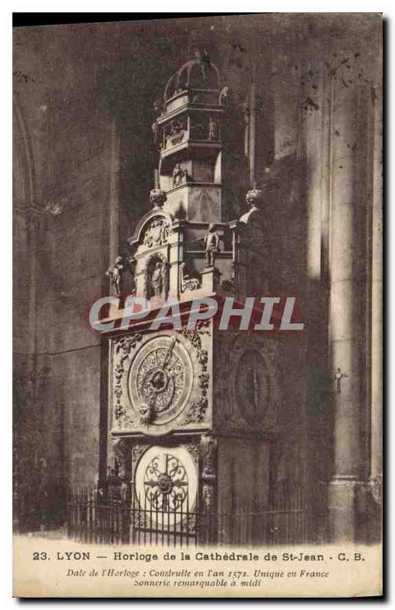 CPA Lyon Horloge de la Cathedrale de St Jean 