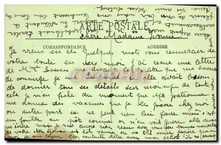 CPA Lyon La Cathedrale et le Coteau de Fourviere  — Verso