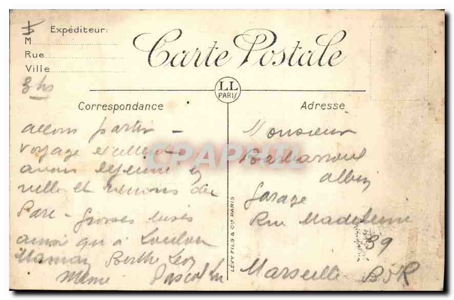 CPA Lyon Pont de la Guillotiere et Hotel Dieu  — Rückseite