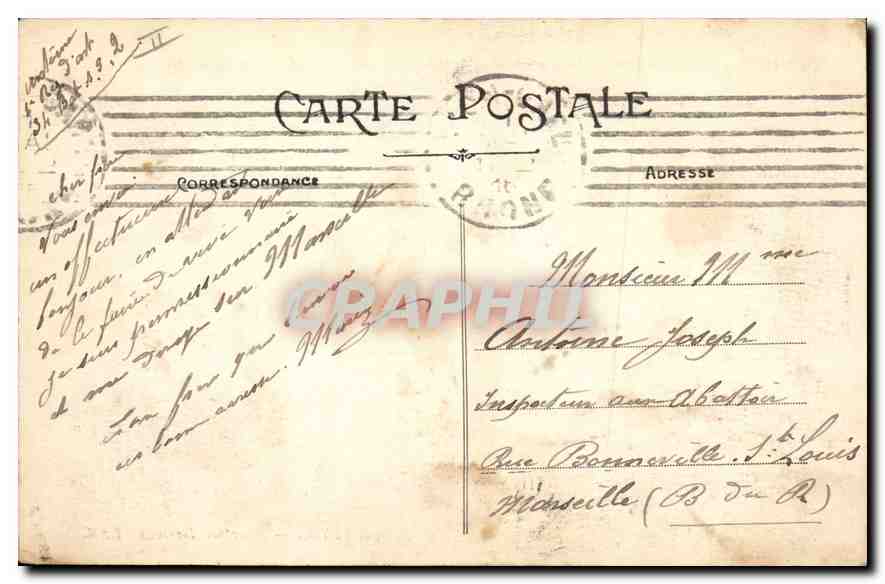 CPA Lyon Place des Terreaux  — Rückseite