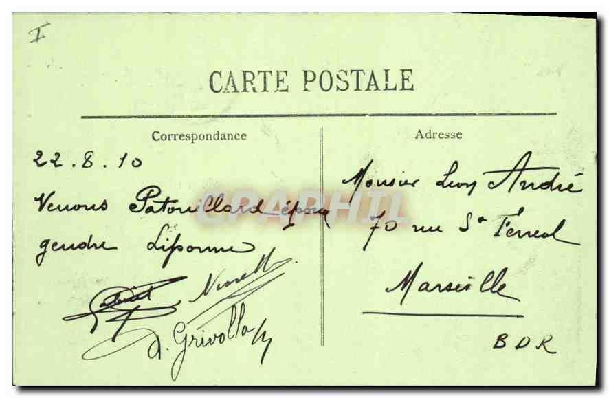 CPA Lyon Fontaine Bartholdi  — Verso