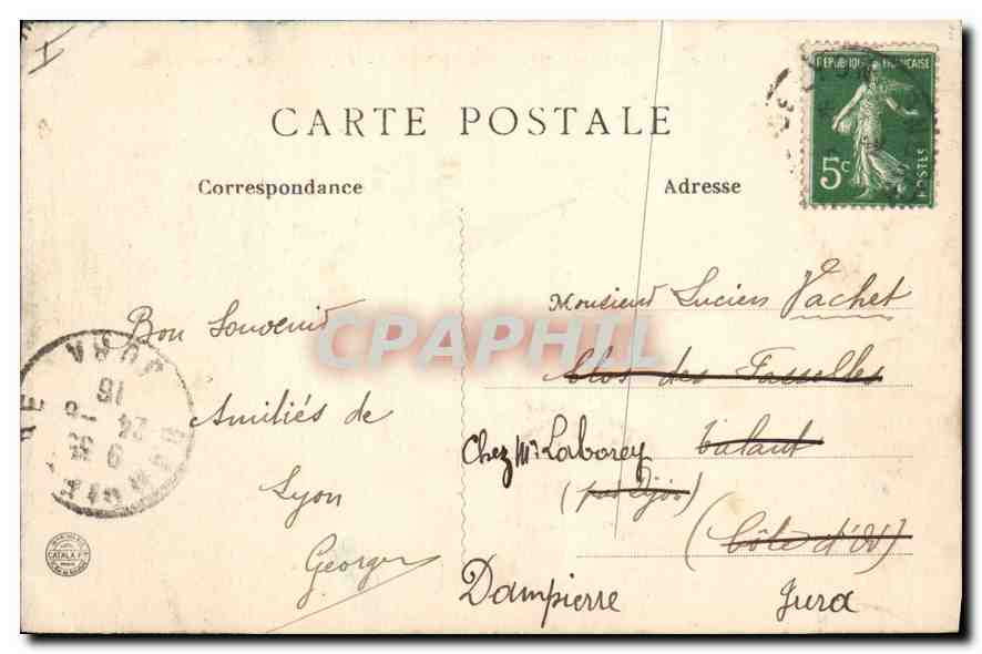 CPA Lyon Les Palais des Arts ancien Palais Saint Pierre  — Verso